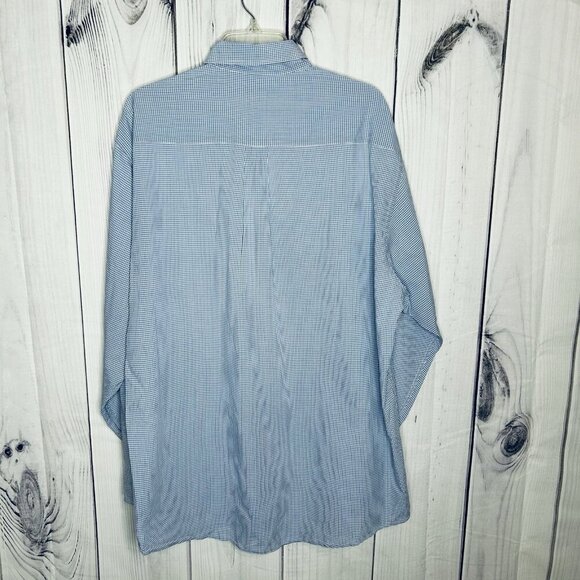 Brooks Brothers Shirt Mens Sz L Blue Gingham Check Button Down Cotton - Picture 5 of 7